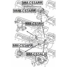 Подушка Двигателя Ат | Зад Прав Лев | Mitsubishi Lancer Lancer Cedia Cs Ct# 2000.03-2009.08 [Jpn] Febest арт. MMCS3ARR