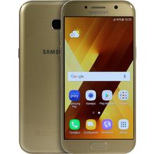 Смартфон   Samsung Galaxy A5 (2017)  SM-A520FZDDSER  Gold  (1.9GHz,3GbRAM,5.2"1920x1080,4G+BT+WiFi+GPS,32Gb+microSD,16Mpx,Andr)