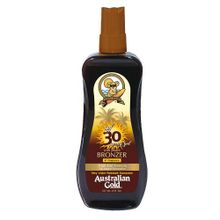 Гель-спрей солнцезащитный с био-бронзаторами SPF30 Australian Gold Spray Gel bronzer 237мл