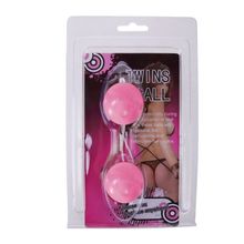 Розовые глянцевые вагинальные шарики (62034)
