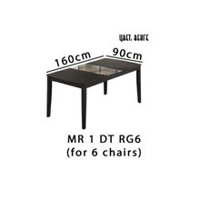Стол обеденный MR1 DT RG 6 черный венге 90*160 см