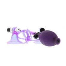 Seven Creations Вакуумные стимуляторы на соски с вибрацией Hi-Beam (фиолетовый)