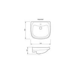 Умывальник Водолей с отверстием 57см