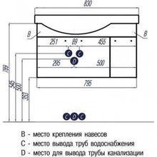 Тумба с раковиной Акватон Инди 80, 1A188401ND010