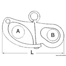 Osculati Snap-shackle f. spinnaker AISI 316 32 mm, 09.945.32