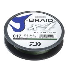 Леска плетеная Daiwa J-Braid X4 270м 0,29мм желтая