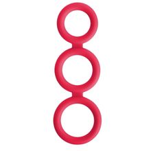 Красное тройное эрекционное кольцо Triad Cock Ring Красный