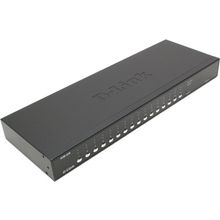 Переключатель   D-Link   KVM-450   16-Port KVM  Switch (клавиатураPS 2+мышьPS 2+VGA15pin)(+4 кабеля)