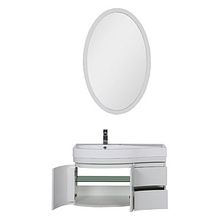 Тумба с раковиной Aquanet Сопрано 2-95  белая L