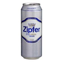 Пиво Ципфер Оригинал, 0.500 л., 5.4%, лагер, светлое, железная банка, 24