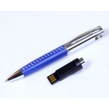 Синяя флешка в виде ручки