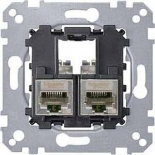 Механизм розетки компьютерная 2xRJ45 Cat.6 |  код. MTN4576-0022 |  Schneider Electric