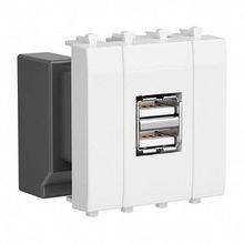 Розетка с USB AVANTI, в кабель-канал монтаж, белое облако |  код. 4400542 |  DKC