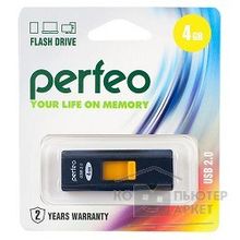 Perfeo USB Drive 4GB S02 Black PF-S02B004