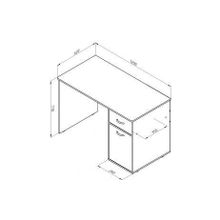 Модули Формула мебели Дельта-15.01 Стол письменный, Голубой