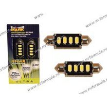 Лампа светодиод 12V SV8.5 T11х41 4SMD(5730) белая 2шт