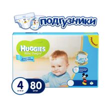 Huggies Ultra Comfort 4 (8-14 кг) для мальчиков 80 шт