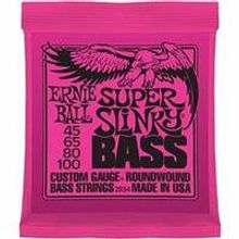P02834 Super Slinky Bass Комплект струн для бас-гитары, 45-100, никель, Ernie Ball