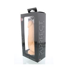 Dream Toys Силиконовый фаллоимитатор на присоске PURRFECT SILICONE DELUXE DONG 7INCH - 18 см. (телесный)