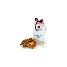 Сладкие новогодние сувениры - конфеты-трюфели в упаковке "мешочек" с лентой