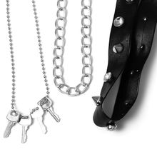 Многослойное колье "Ключи и замок" (арт. 82992-2)