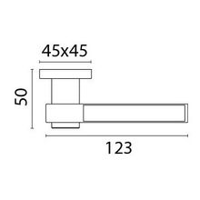 Foresti & Suardi Ручка дверная латунная Foresti & Suardi 465A.CCP 123 x 50 мм перламутровая хромированная