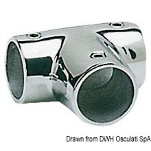 Osculati T-joint for pulpits 90° 25 mm, 41.115.25