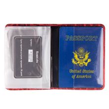 Кожаная обложка 00019-A304 красная