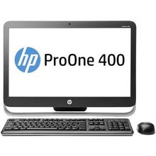 Моноблок HP ProOne 400, N0D61ES, 23" (1920x1080), 4096, 500, Intel Core i3-4160, DVD±RW DL, Intel HD Graphics, LAN, WiFi, Bluetooth, Win8.1, клавиатура + мышь
