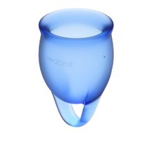Набор синих менструальных чаш Feel confident Menstrual Cup (210707)