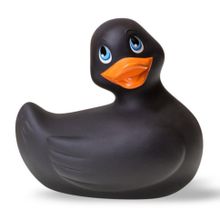 Чёрный вибратор-утенок I Rub My Duckie (239717)