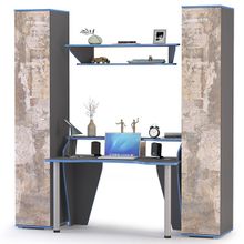 Нижегородмебель и К Уголок школьника Индиго № 8 цвет тёмно серый граффити ID - 295811