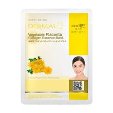 Dermal Vegetable Placenta Collagen Essence Mask Тканевая маска для лица с коллагеном и плацентой, 23 г