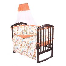 Baby Care, Комплект в кроватку "Жирафики", 7 предм., простыня на резинке