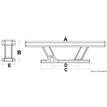 Osculati Nordik II cleat 250 mm, 40.149.25