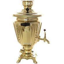 Электрический самовар 3 литра желтый "конус" с автоматическим отключением при закипании воды, арт. 130235к