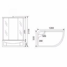 Душевая кабина Aqualux (AQ-4073GFR) 130х85 тонированное стекло правая