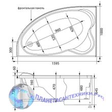 Панель фронтальная Aquanet Sarezo 160 L