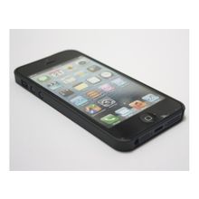 Semi Clear Black Matte Ultra Thin Buckling Able Hard Rubber Case For iPhone 5