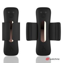 Черная вибровкладка в трусики с пультом-часами Anne s Desire Vibro Panty Wireless Watchme