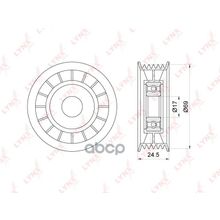 Ролик Натяжной Навесного Оборудования Ford Focus I 1.4 1.6 99-04 LYNXauto арт. PB5162