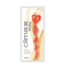 Анальная цепочка Climax Anal Silicone Swirl - 27 см. Оранжевый