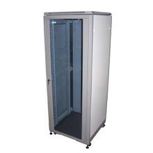 TWT-CBE-27U-6x6 Шкаф 19 Eco, 27U 600x600, серый, дверь стекло