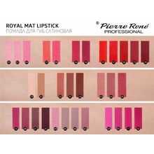 Сатиновая помада для губ #19 цвет Сливово-бордовый Pierre Rene Royal Mat Lipstick