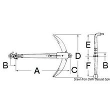 Osculati Admiralty anchor 20 kg, 01.114.20