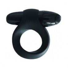 Чёрное эрекционное кольцо с виброэлементом MOJO BATEAU Черный