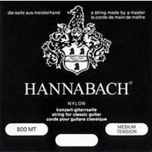 800MT Black SILVER PLATED Комплект струн для классической гитары, нейлон посеребренные Hannabach
