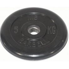 Диск обрезиненный черный MB Barbell d-26 5 кг