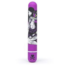 Tokidoki Фиолетовый вибратор с принтом CLASSIC VIBRATOR PURPLE SNAKE WOMAN - 18,4 см. (фиолетовый)