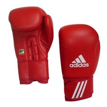 Боксерские перчатки Olympic Model AIBA, 10oz, кожа, синие красные